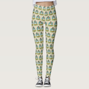 Thanksgiving Turkey Eating Pie Leggings