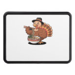 thanksgiving turkey eats ramen Oversized T-Shirt Hitch Cover