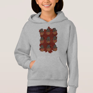 Thanksgiving Turkey Face Emoji Gift Hoodie