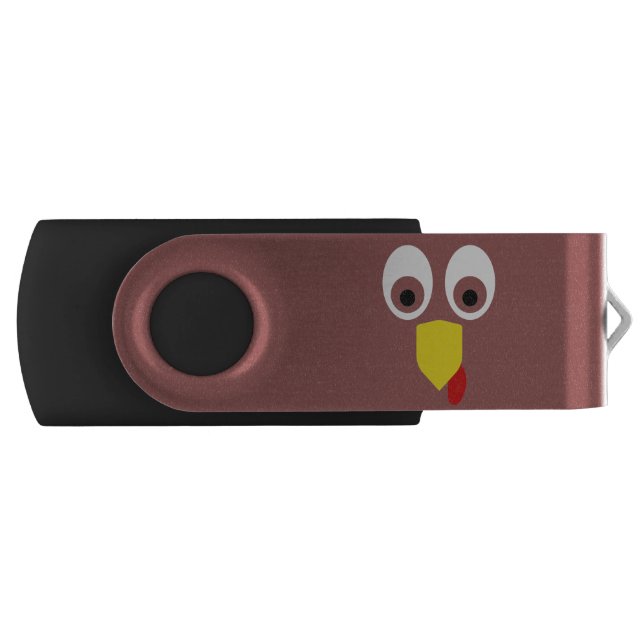 Thanksgiving Turkey Face Flash Drive (Front)