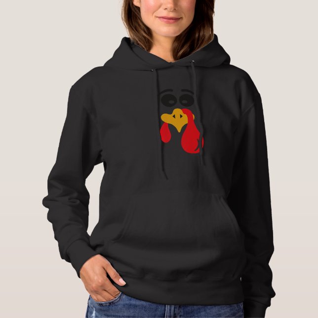 Thanksgiving Turkey Face Matching Family Costume C Hoodie (Front)