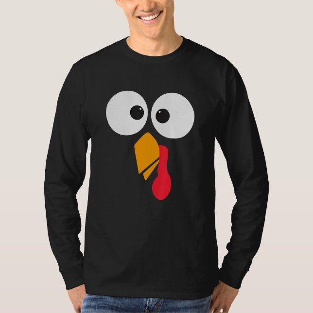 Thanksgiving Turkey Face Matching Family Costume C T-Shirt (Front)