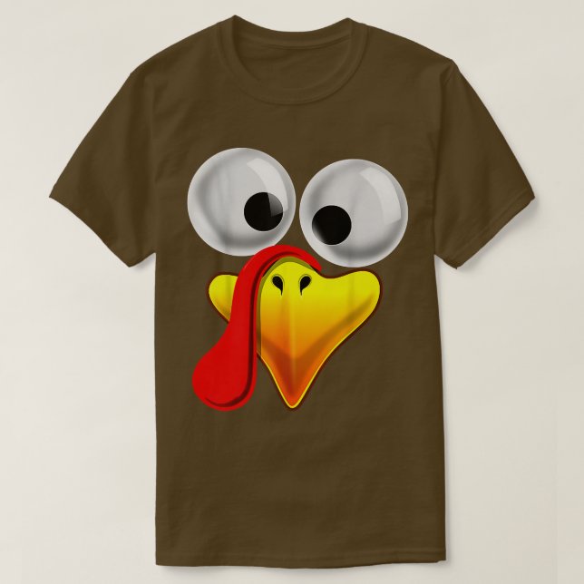 Thanksgiving Turkey Face Matching Family Costume K T-Shirt (Design Front)