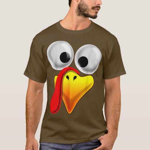 Thanksgiving Turkey Face Matching Family Costume K T_Shirt