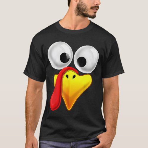 Thanksgiving Turkey Face Matching Family Costume  T_Shirt