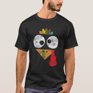 Thanksgiving Turkey Face Matching Family Cute Cost T-Shirt