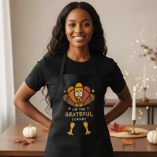 Thanksgiving Turkey Family Matching Friendsgiving Apron