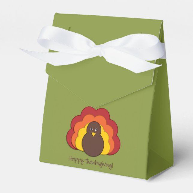 Thanksgiving turkey favor boxes (Front Side)