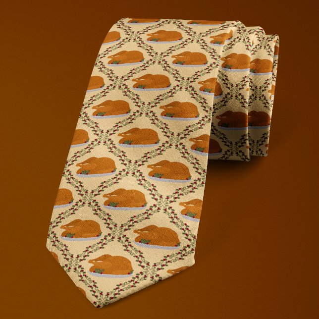 Thanksgiving Turkey Feast Fall Neck Tie (Creator Uploaded)