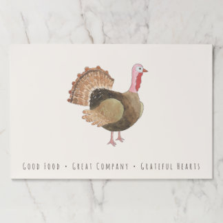 Thanksgiving Turkey Feast Paper Placemat