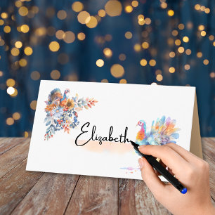 Thanksgiving Turkey Folded Place Card