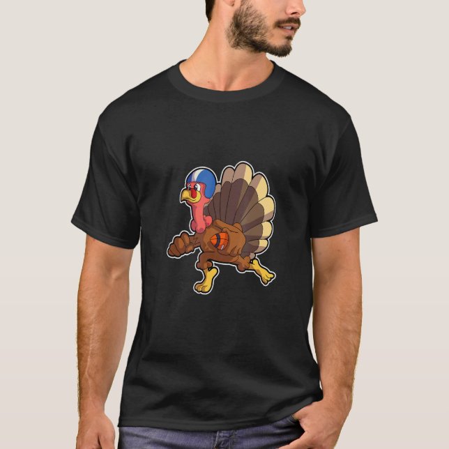 Thanksgiving Turkey Football Player  Men Women Kid T-Shirt (Front)