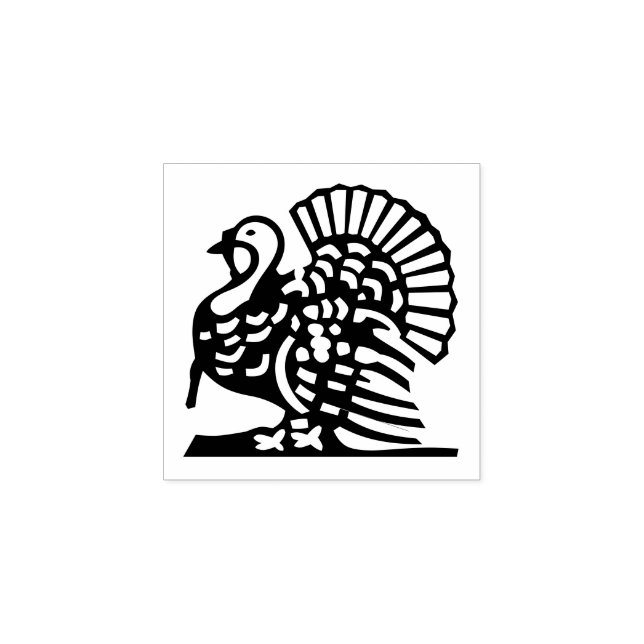 Thanksgiving Turkey Fun Kids DIY Art Craft Custom Rubber Stamp (Imprint)