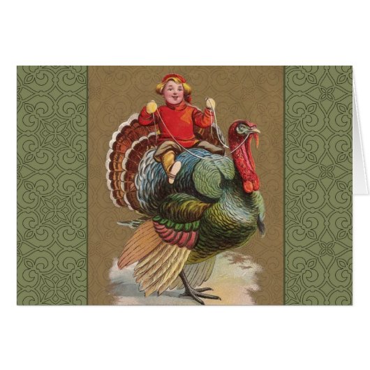 Thanksgiving Turkey Funny Children Cards (Front Horizontal)