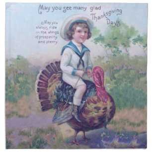Thanksgiving Turkey Funny Children Cloth Napkin