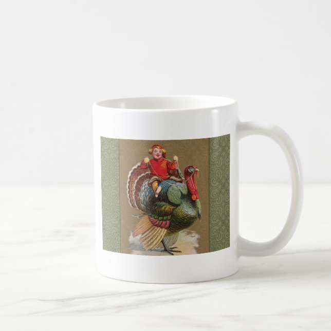 Thanksgiving Turkey Funny Children Coffee Mug (Right)