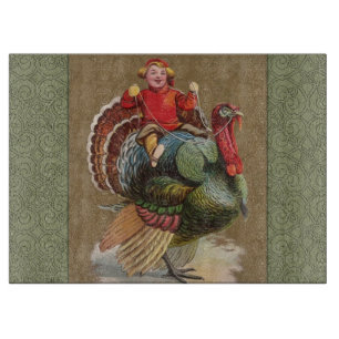 Thanksgiving Turkey Funny Children Cutting Board