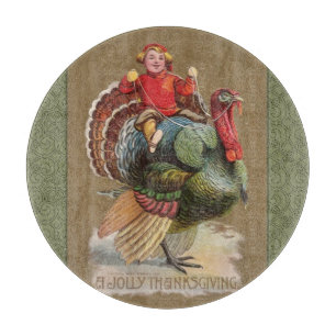 Thanksgiving Turkey Funny Children Cutting Board
