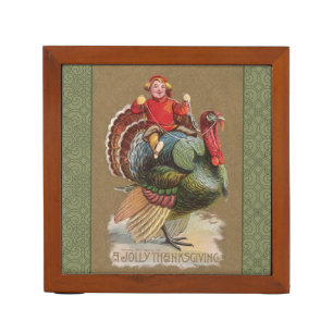 Thanksgiving Turkey Funny Children Desk Organizer