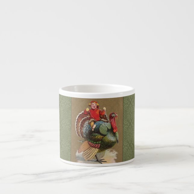 Thanksgiving Turkey Funny Children Espresso Cup (Front)