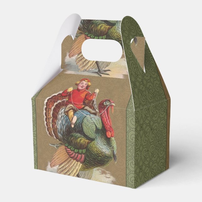 Thanksgiving Turkey Funny Children Favor Boxes (Front Side)