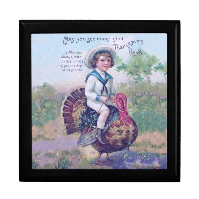 Thanksgiving Turkey Funny Children Gift Box (Front)