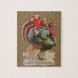 Thanksgiving Turkey Funny Children Jigsaw Puzzle