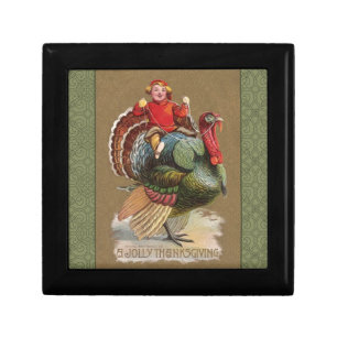 Thanksgiving Turkey Funny Children Keepsake Box