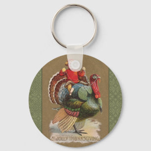 Thanksgiving Turkey Funny Children Keychain
