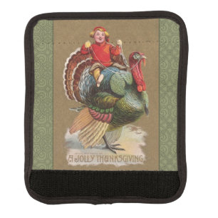 Thanksgiving Turkey Funny Children Luggage Handle Wrap