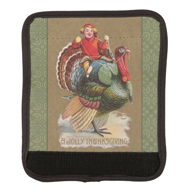 Thanksgiving Turkey Funny Children Luggage Handle Wrap (Front)