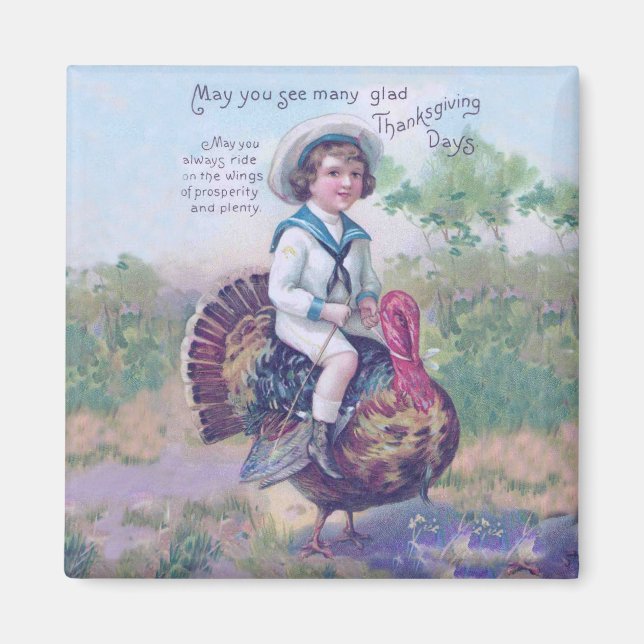 Thanksgiving Turkey Funny Children Magnet (Front)