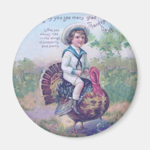 Thanksgiving Turkey Funny Children Magnet