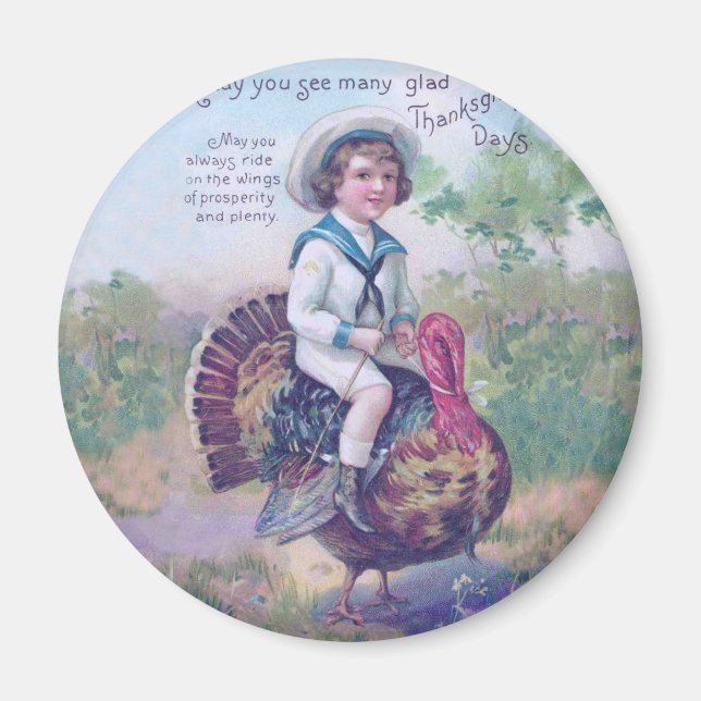 Thanksgiving Turkey Funny Children Magnet (Front)