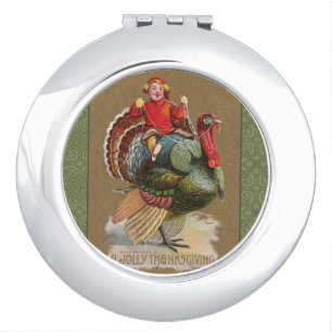 Thanksgiving Turkey Funny Children Mirror For Makeup