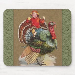 Thanksgiving Turkey Funny Children Mouse Pad