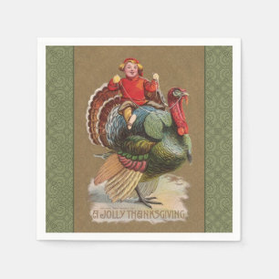 Thanksgiving Turkey Funny Children Napkins