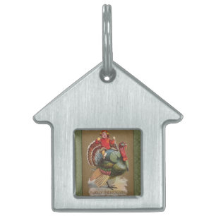 Thanksgiving Turkey Funny Children Pet ID Tag