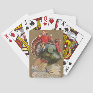 Thanksgiving Turkey Funny Children Poker Cards