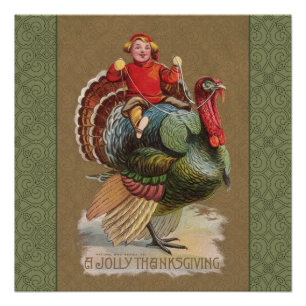 Thanksgiving Turkey Funny Children Poster