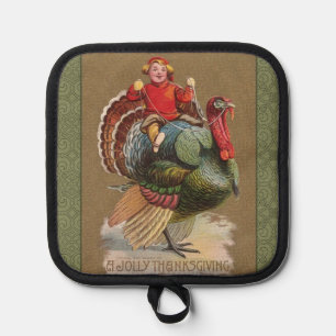 Thanksgiving Turkey Funny Children Pot Holder