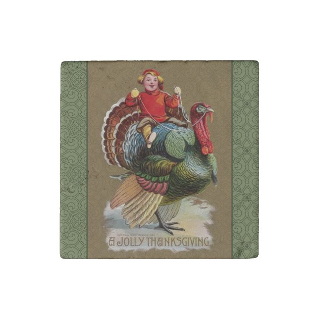 Thanksgiving Turkey Funny Children Stone Magnet (First Magnet)