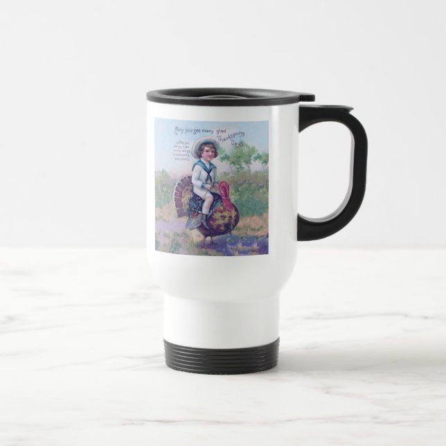 Thanksgiving Turkey Funny Children Travel Mug (Right)
