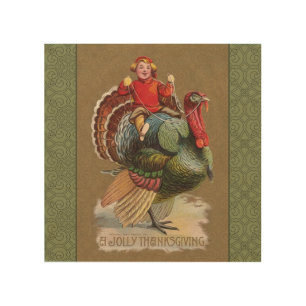 Thanksgiving Turkey Funny Children Wood Wall Decor