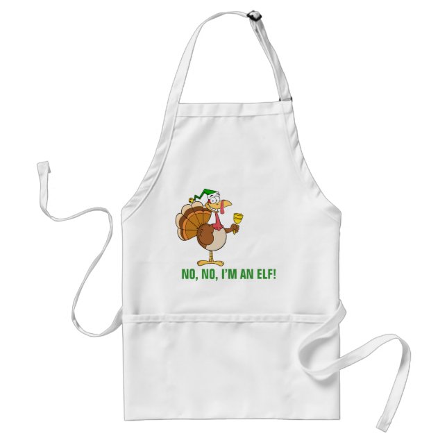 Thanksgiving Turkey Funny Disguise for Christmas Adult Apron (Front)