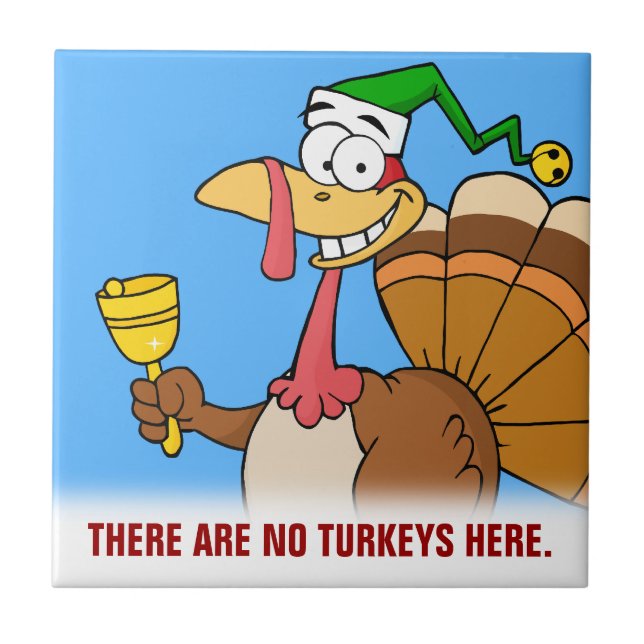 Thanksgiving Turkey Funny Disguise for Christmas Ceramic Tile (Front)