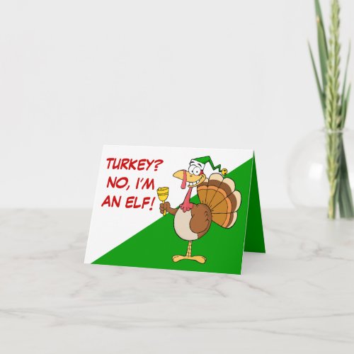 Thanksgiving Turkey Funny Disguise for Christmas Holiday Card