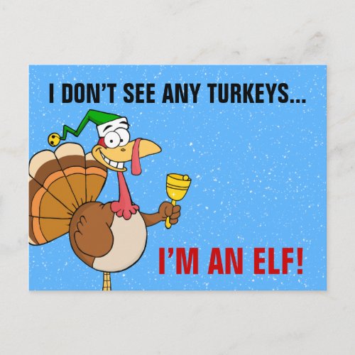 Thanksgiving Turkey Funny Disguise for Christmas Holiday Postcard