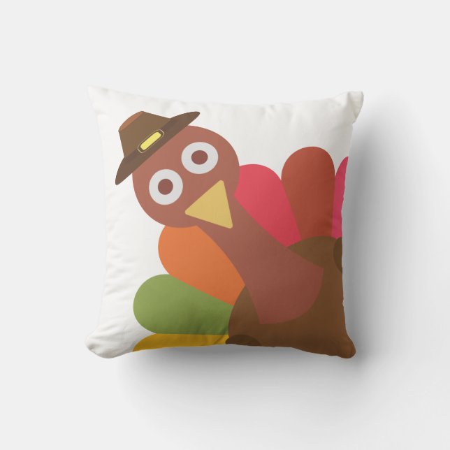 Thanksgiving Turkey. Funny. Humor. Throw Pillow (Front)