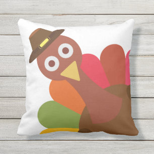 Thanksgiving Turkey. Funny. Humor. Throw Pillow